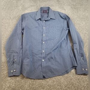 UNTUCKit Marcasin Shirt Mens Size Medium Blue Check Reg Fit Wrinkle Free